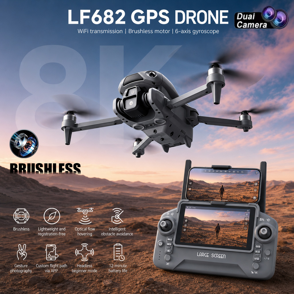 Drone Mapping - Nuovo Drone LF682 con Doppia Fotocamera